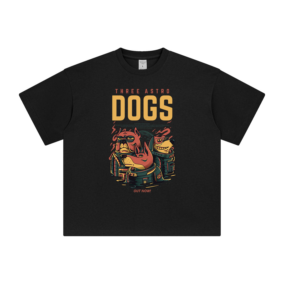 Three Astro Dogs Cartoon Graphic Tee-INNBLAC Fashion Apparel