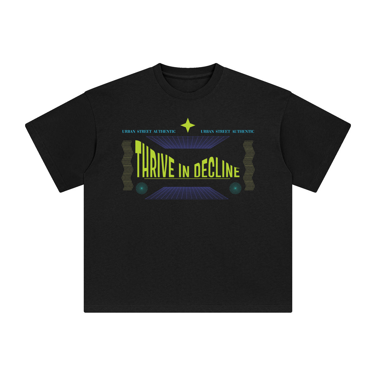 Thrive in Decline Abstract Graphic Tee-INNBLAC Fashion Apparel