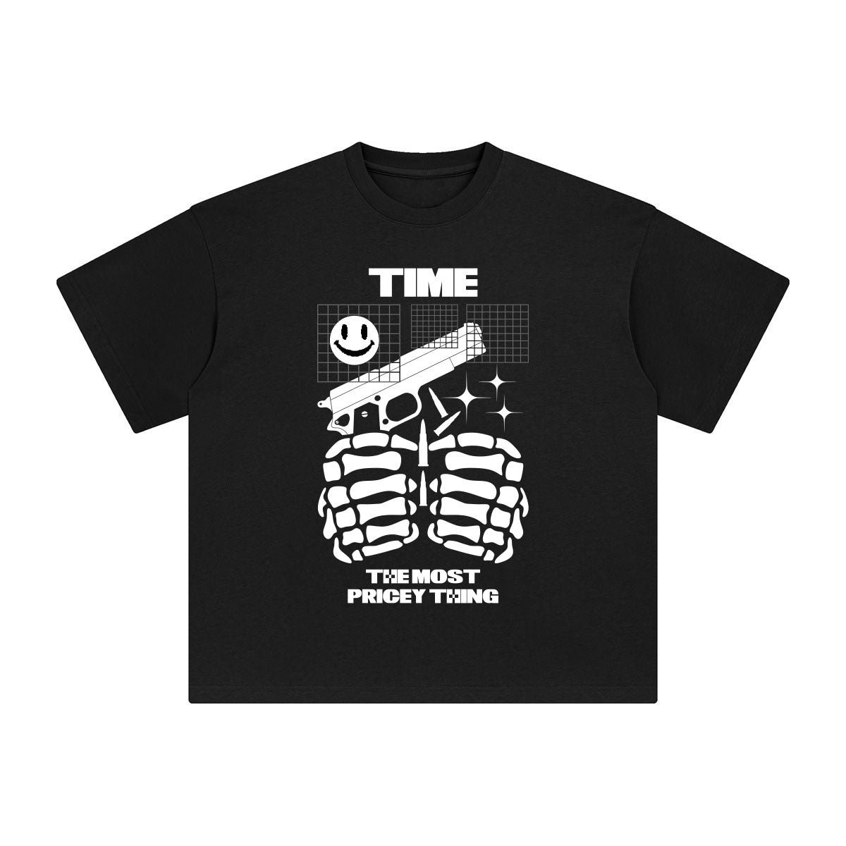 Time the Most Pricey Thing Abstract Graphic Tee-INNBLAC Fashion Apparel