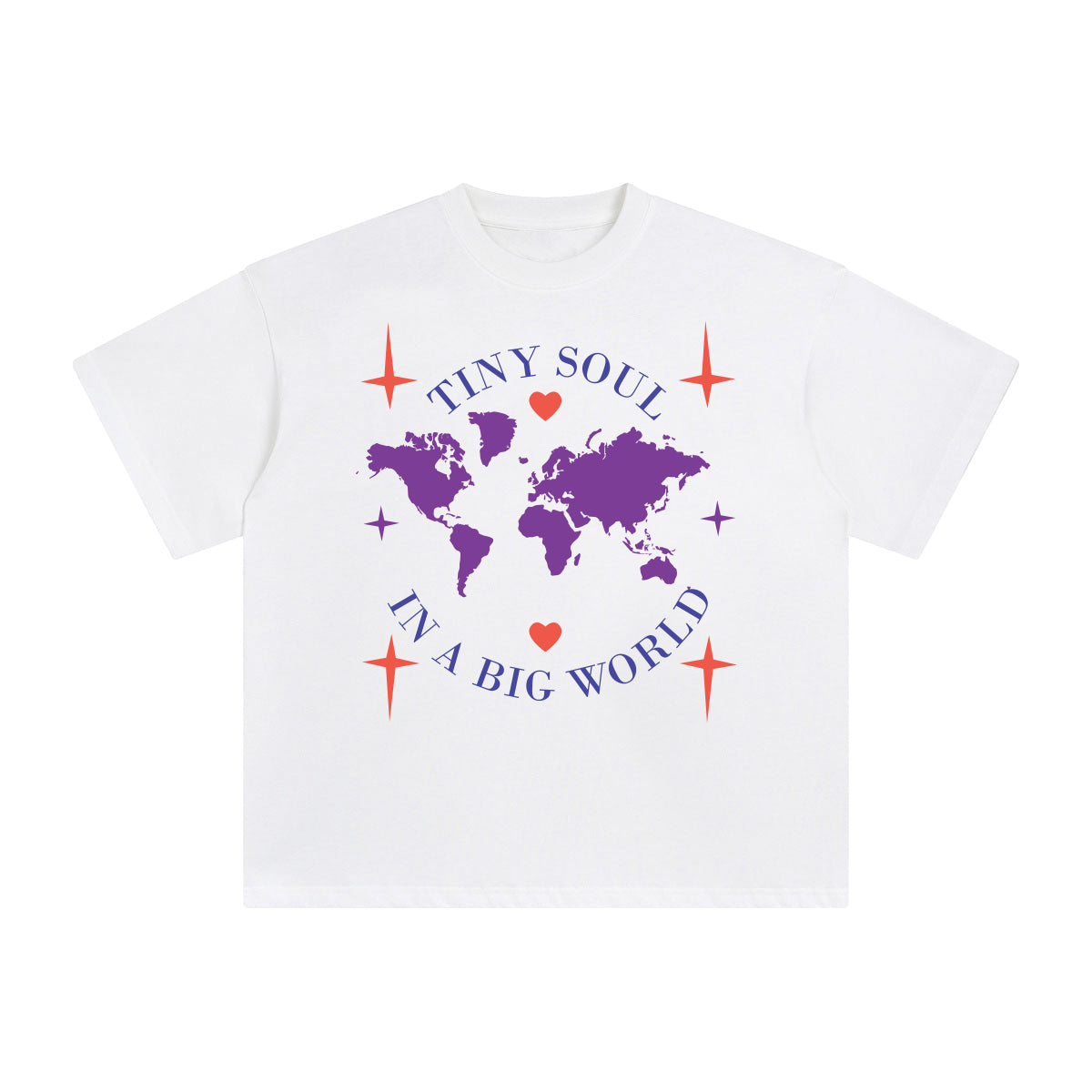 Tiny Soul in a Big World Abstract Graphic Tee-INNBLAC Fashion Apparel