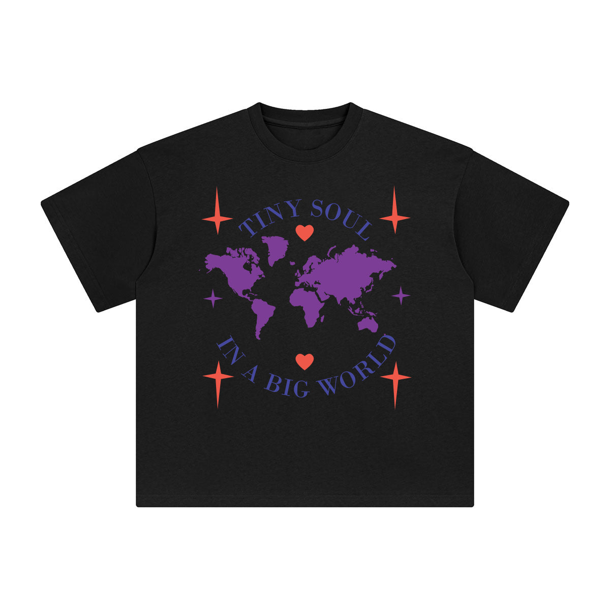 Tiny Soul in a Big World Abstract Graphic Tee-INNBLAC Fashion Apparel