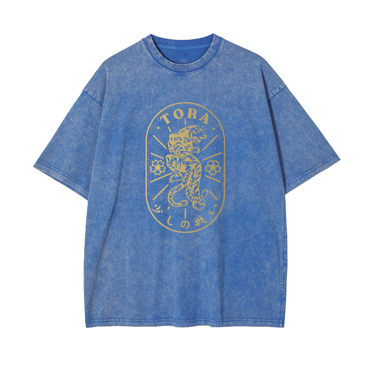 Tora Japanese Kanji Graphic Washed Tee-INNBLAC Fashion Apparel