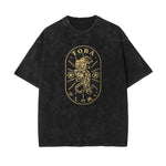 Tora Japanese Kanji Graphic Washed Tee-INNBLAC Fashion Apparel