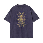 Tora Japanese Kanji Graphic Washed Tee-INNBLAC Fashion Apparel