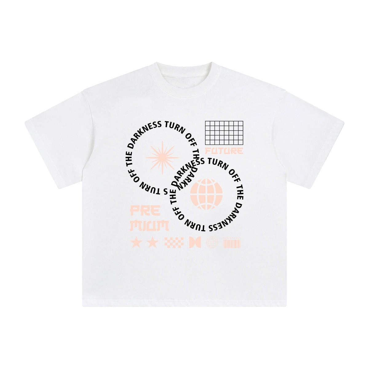 Turn Off the Darkness Abstract Graphic Tee-INNBLAC Fashion Apparel