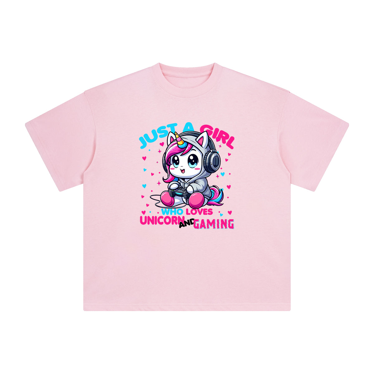 Unicorn And Gaming Anime Graphic Tee-INNBLAC Fashion Apparel