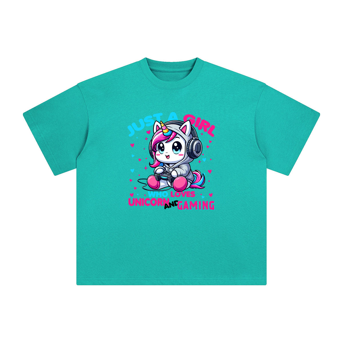 Unicorn And Gaming Anime Graphic Tee-INNBLAC Fashion Apparel