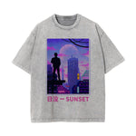 Urban Japanese City Sunset Graphic Tee-INNBLAC Fashion Apparel