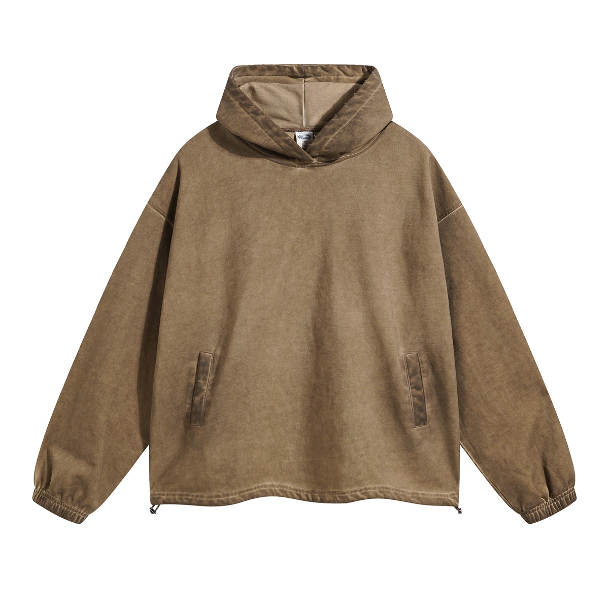 Vintage Spray Paint Elastic Hem Hoodie-INNBLAC Fashion Apparel