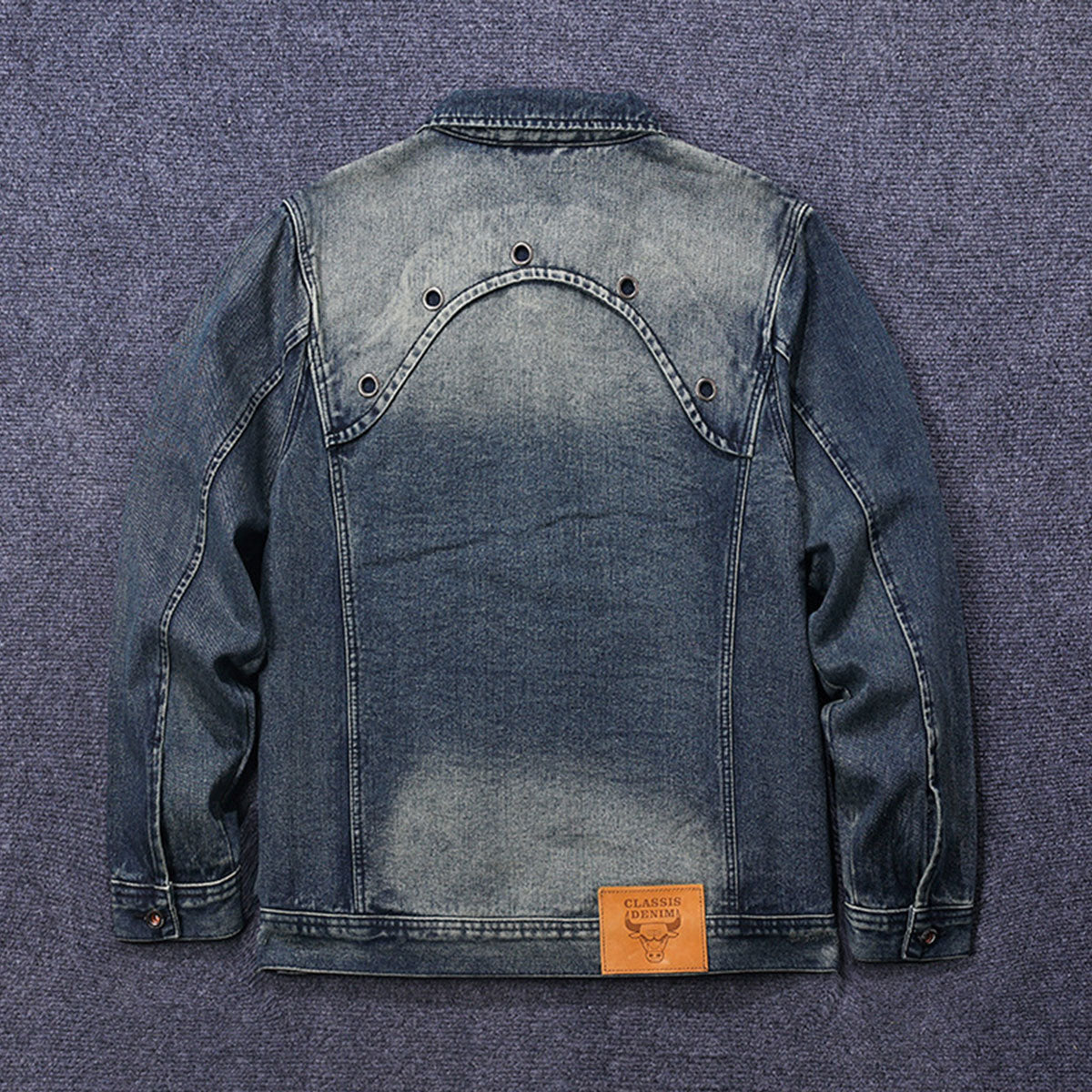 Vintage Wash Denim Trucker Jacket-INNBLAC Fashion Apparel