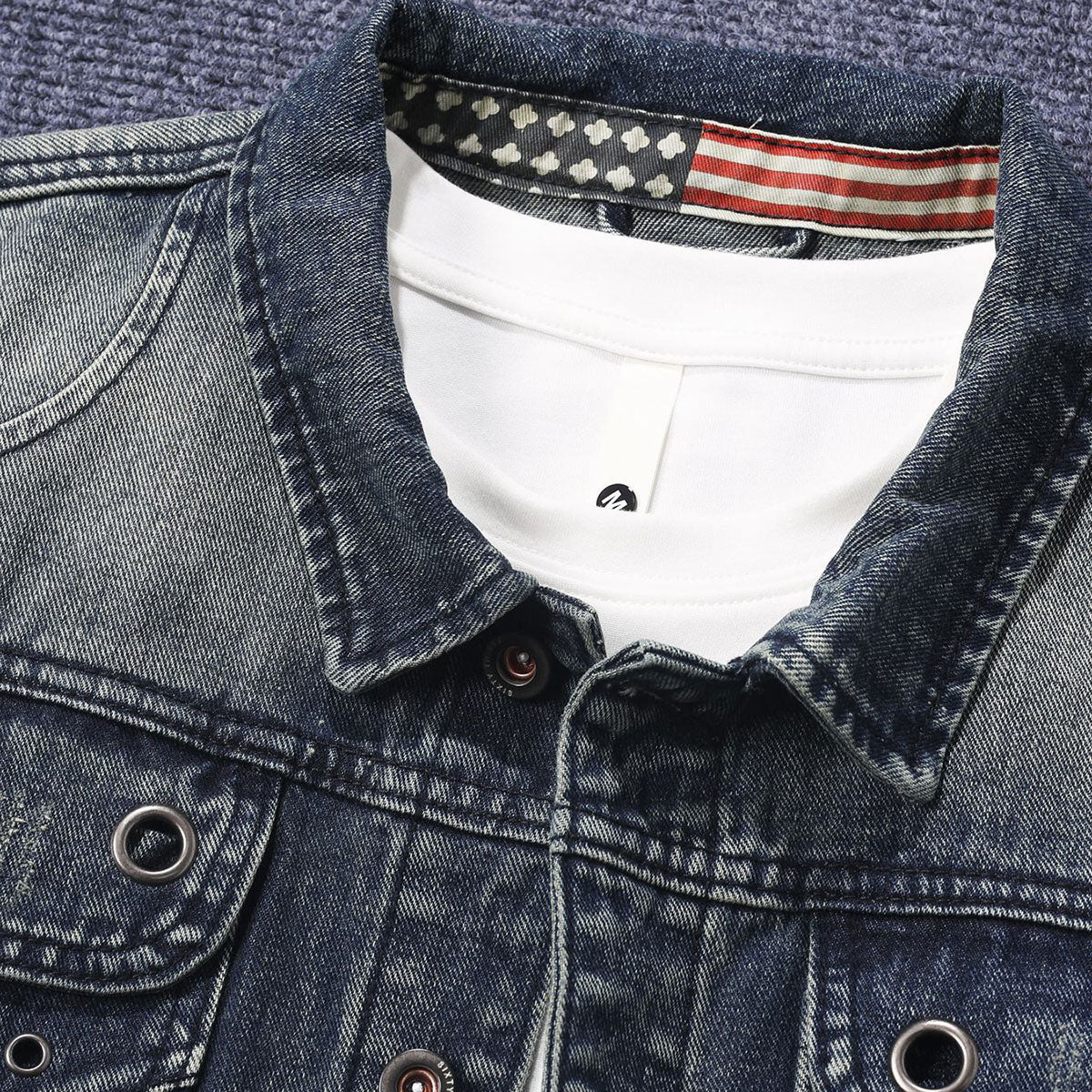 Vintage Wash Denim Trucker Jacket-INNBLAC Fashion Apparel