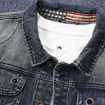 Vintage Wash Denim Trucker Jacket-INNBLAC Fashion Apparel