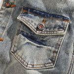 Selvedge Faded Denim Trucker Jacket-INNBLAC Fashion Apparel