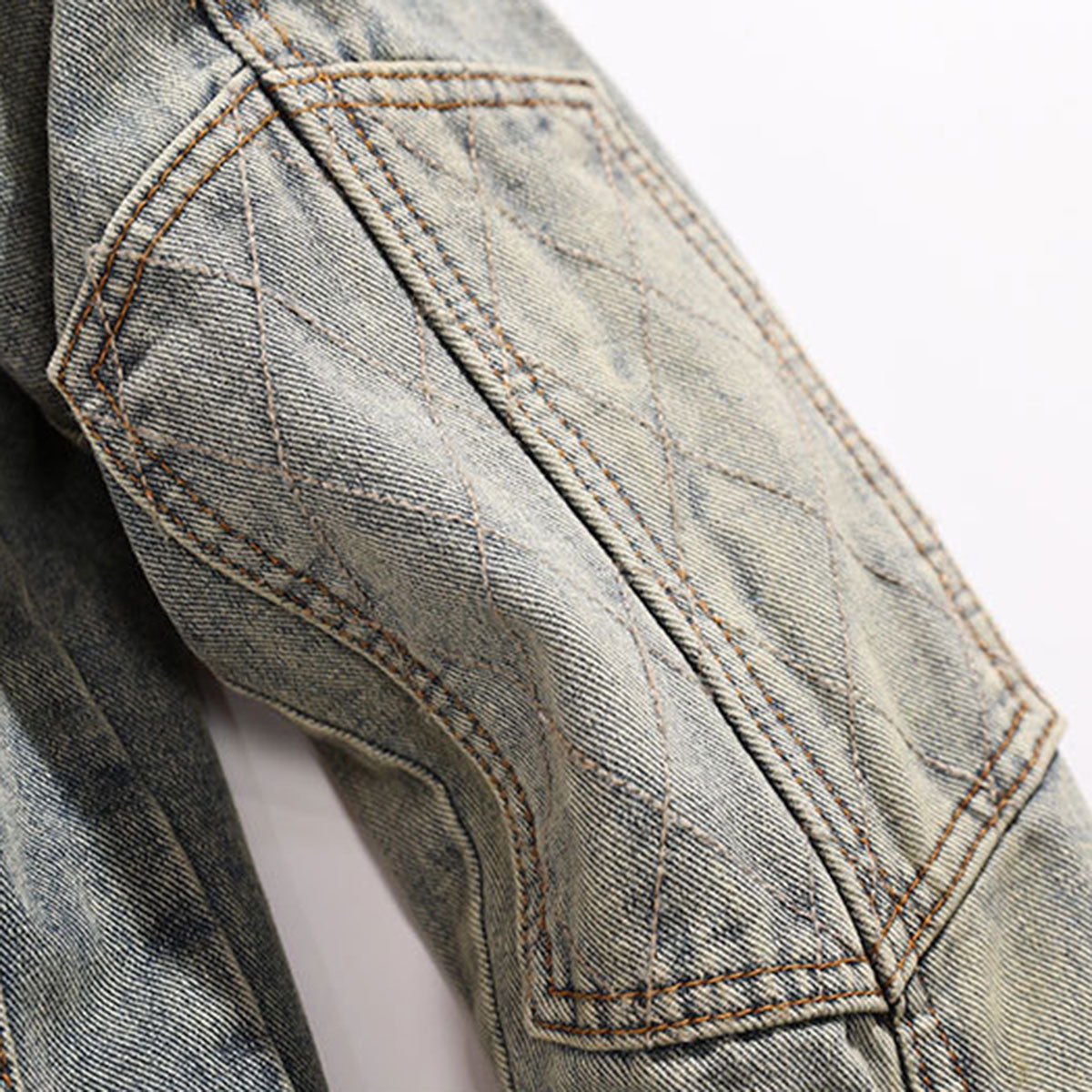Selvedge Faded Denim Trucker Jacket-INNBLAC Fashion Apparel