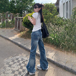 Vintage Washed Bootcut Jeans-INNBLAC Fashion Apparel