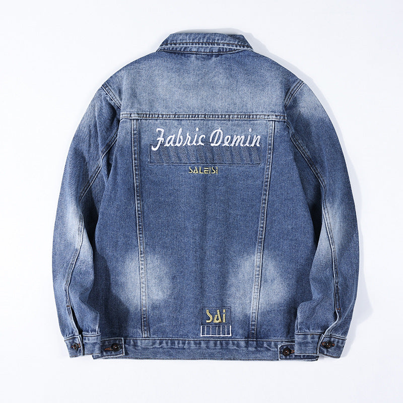 Vintage Washed Ripped Denim Jacket-INNBLAC Fashion Apparel