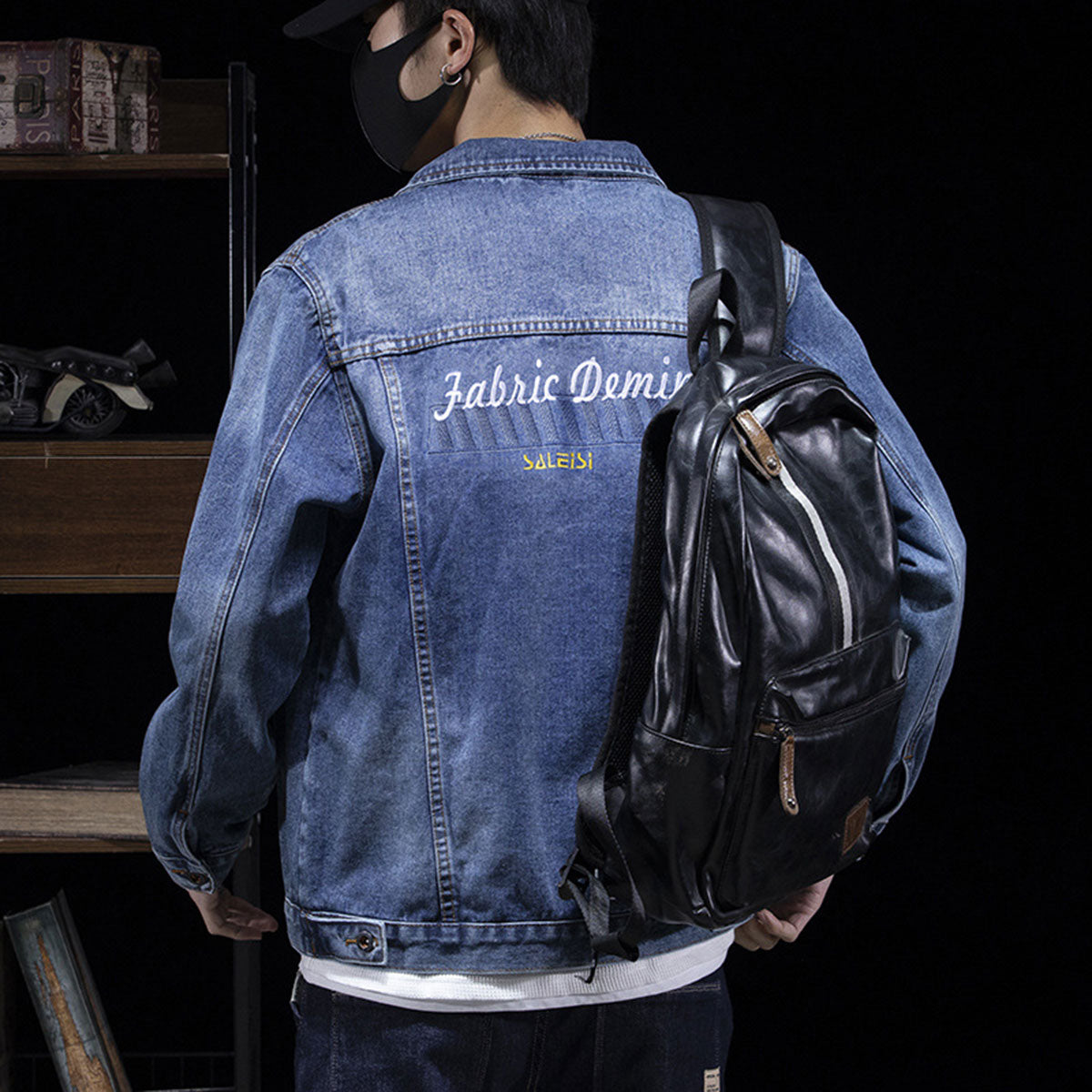 Vintage Washed Ripped Denim Jacket-INNBLAC Fashion Apparel
