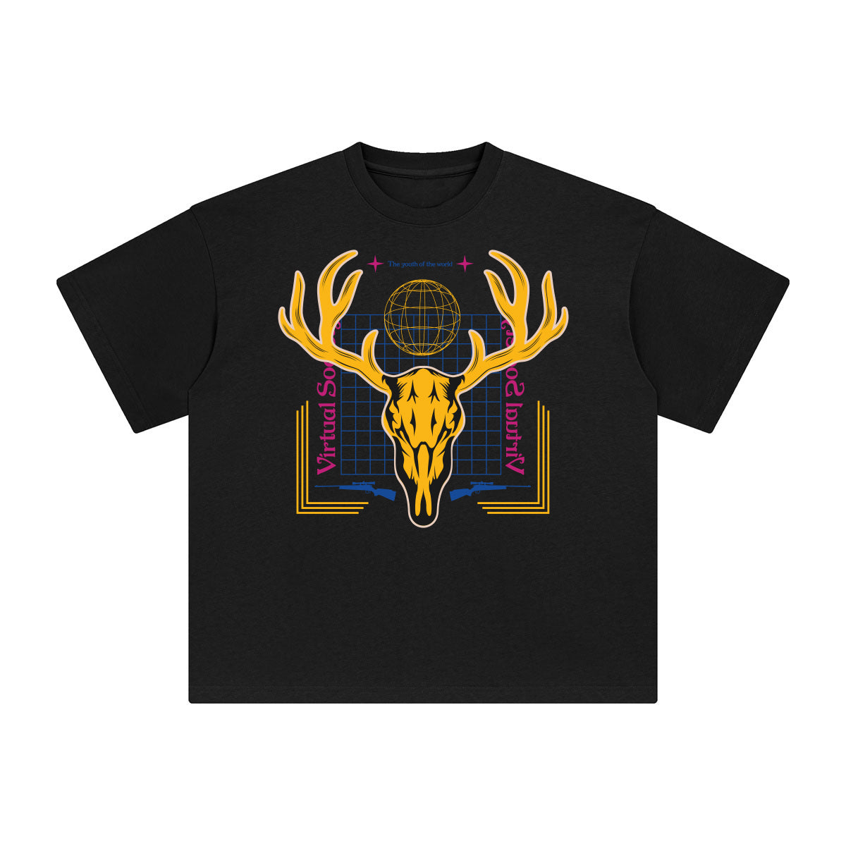 Virtual Society Abstract Graphic Tee-INNBLAC Fashion Apparel