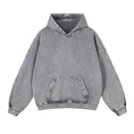 Women's Washed Distressed Thick Hoodie-INNBLAC Fashion Apparel