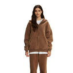 Women's Washed Double Slider Zip Hoodie-INNBLAC Fashion Apparel