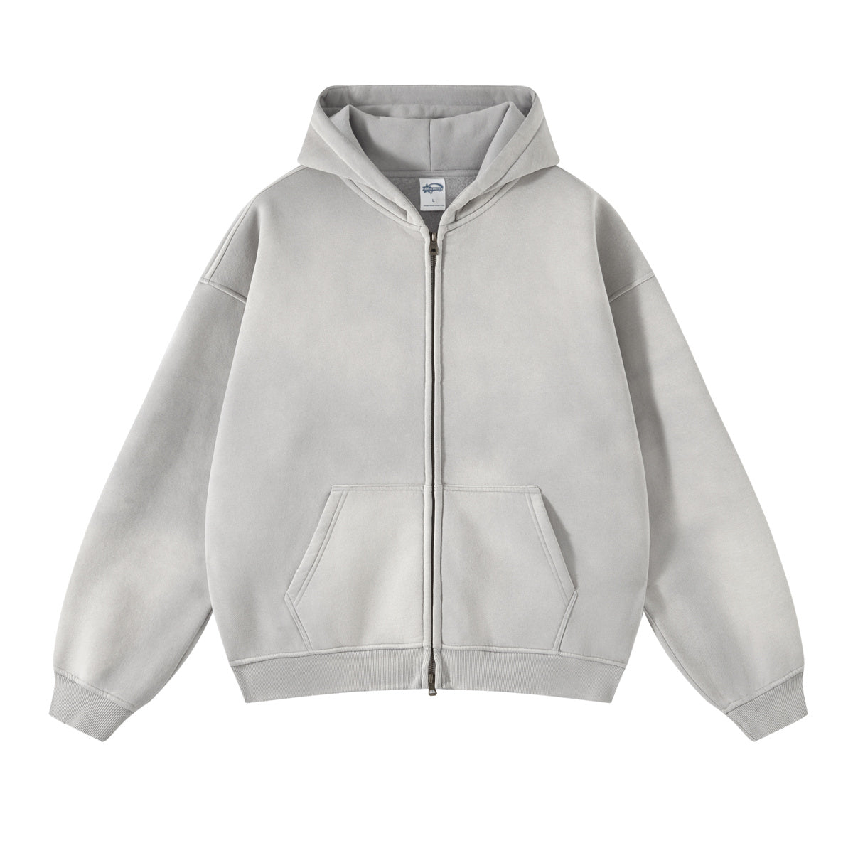 Women's Washed Double Slider Zip Hoodie-INNBLAC Fashion Apparel