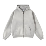 Women's Washed Double Slider Zip Hoodie-INNBLAC Fashion Apparel