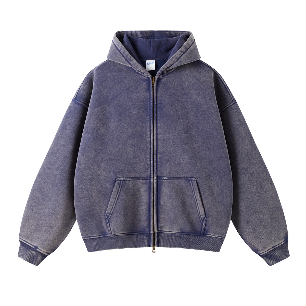 Women's Washed Double Slider Zip Hoodie-INNBLAC Fashion Apparel