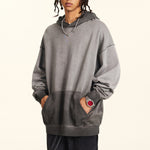Washed Kangaroo Pocket Hoodie-INNBLAC Fashion Apparel