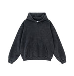 Washed Kangaroo Pocket Hoodie-INNBLAC Fashion Apparel