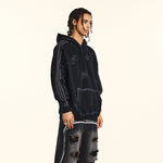 Brush Graffiti Paint Flatlock Stitching Hoodie-INNBLAC Fashion Apparel