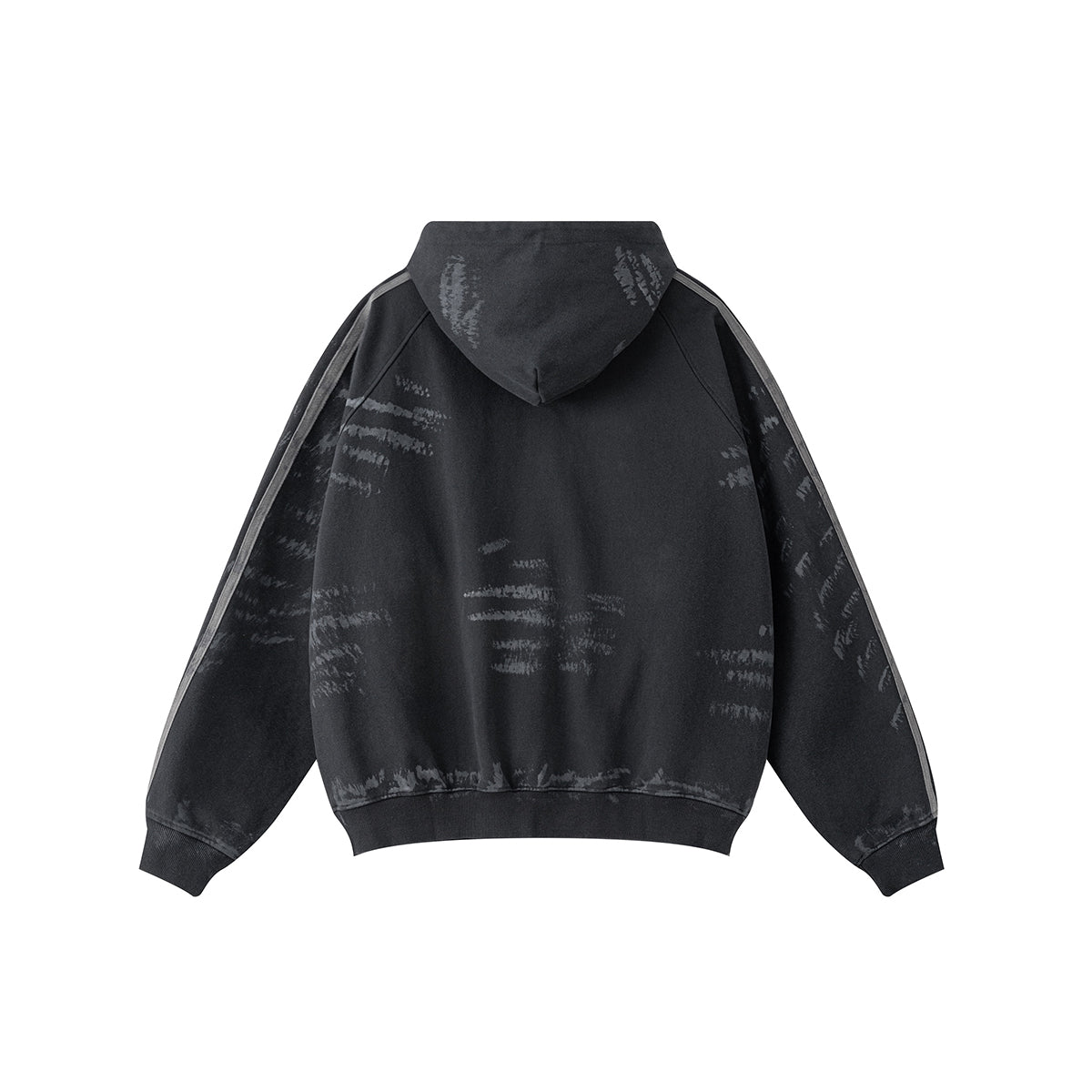 Brush Graffiti Paint Flatlock Stitching Hoodie-INNBLAC Fashion Apparel