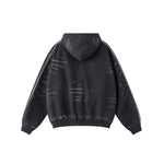 Brush Graffiti Paint Flatlock Stitching Hoodie-INNBLAC Fashion Apparel