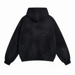 Women's Acid Wash Faded Ripped Hoodie-INNBLAC Fashion Apparel