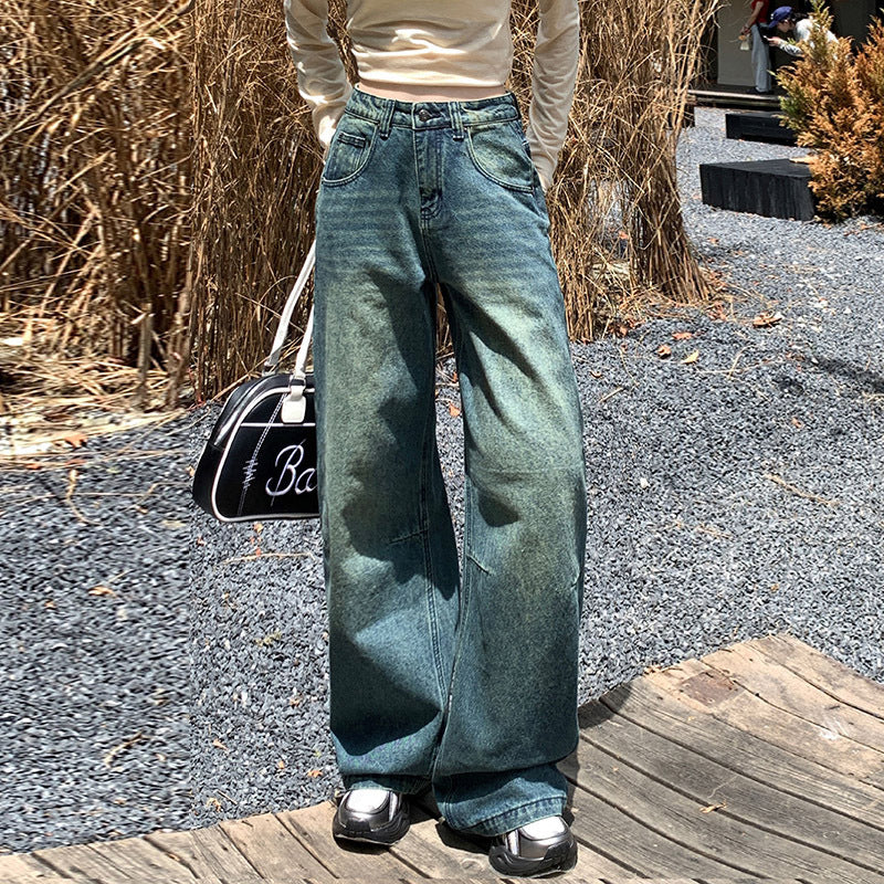 Whiskers Straight Leg Jeans-INNBLAC Fashion Apparel