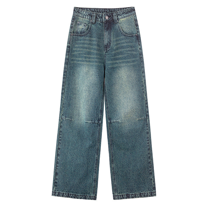 Whiskers Straight Leg Jeans-INNBLAC Fashion Apparel