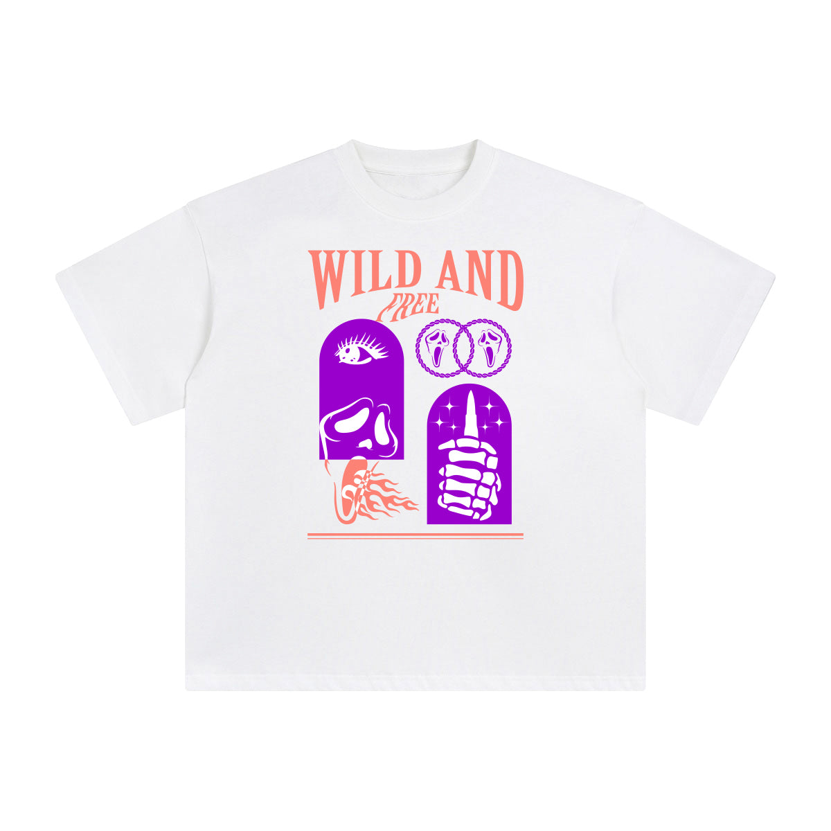 Wild and Free Abstract Graphic Tee-INNBLAC Fashion Apparel