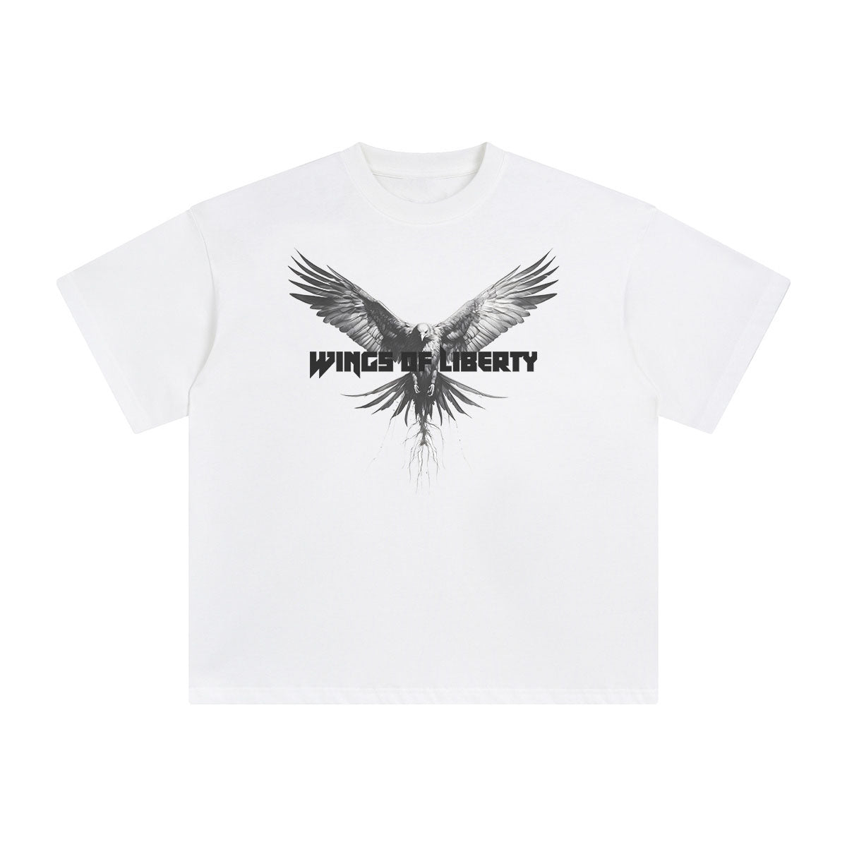 Wings of Liberty Eagle Graphic Tee-INNBLAC Fashion Apparel