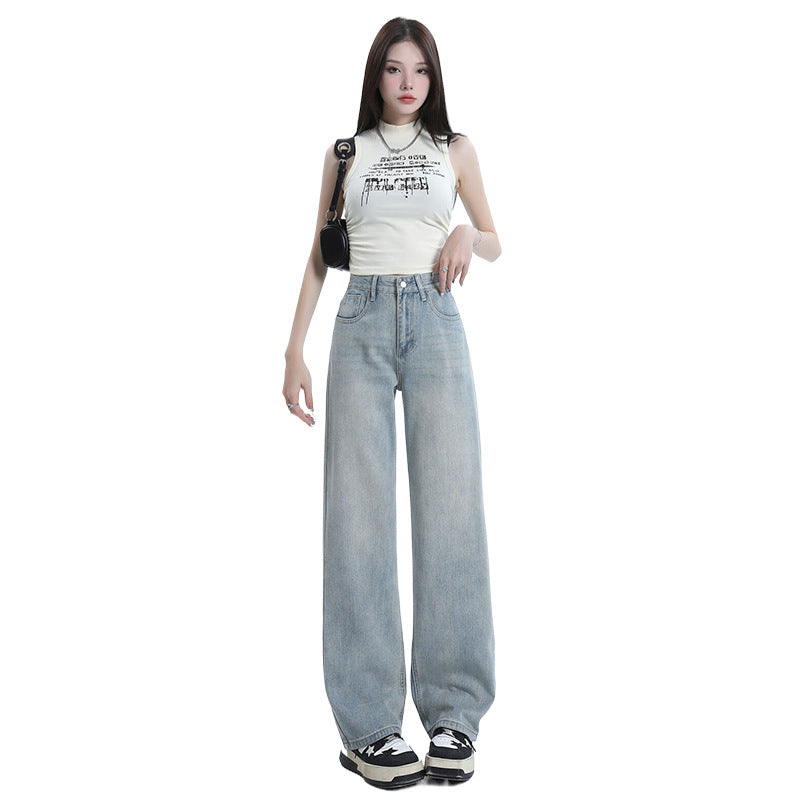 Women's Baggy Faded Jeans-INNBLAC Fashion Apparel