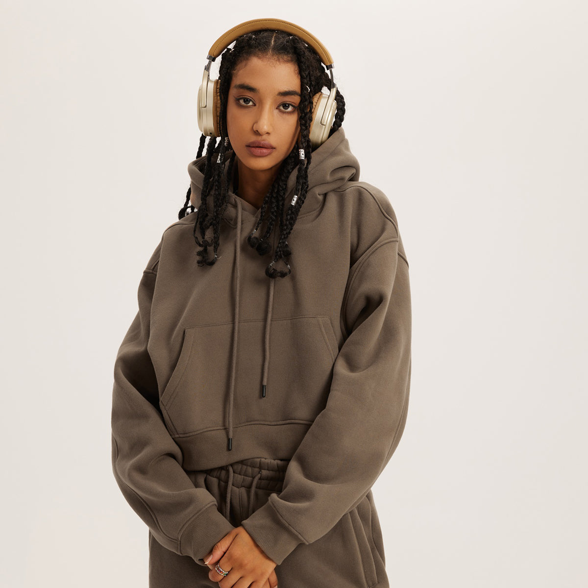 Women's Cropped Pullover Hoodie-INNBLAC Fashion Apparel