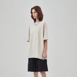Women's Drop Shoulder Basic Tee 6.7oz-INNBLAC Fashion Apparel