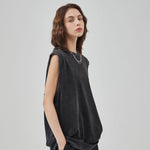 Women's Frayed Sleeveless T Shirt 8oz-INNBLAC Fashion Apparel
