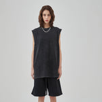Women's Frayed Sleeveless T Shirt 8oz-INNBLAC Fashion Apparel
