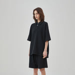 Women's Heavyweight Waffle-knit Polo Shirt 9.7oz-INNBLAC Fashion Apparel