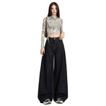 Women's Mid Rise Baggy Jeans-INNBLAC Fashion Apparel