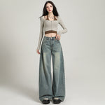 Women's Mid Rise Baggy Jeans-INNBLAC Fashion Apparel