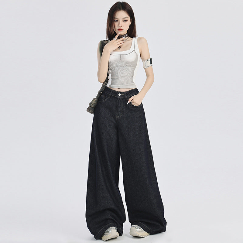 Women's High Rise Baggy Jeans-INNBLAC Fashion Apparel