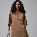 Women's Stone Wash Heavy Collar Shirt 7.5oz-INNBLAC Fashion Apparel