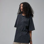 Women's Stone Wash Faded Distressed Tee 7.5oz-INNBLAC Fashion Apparel