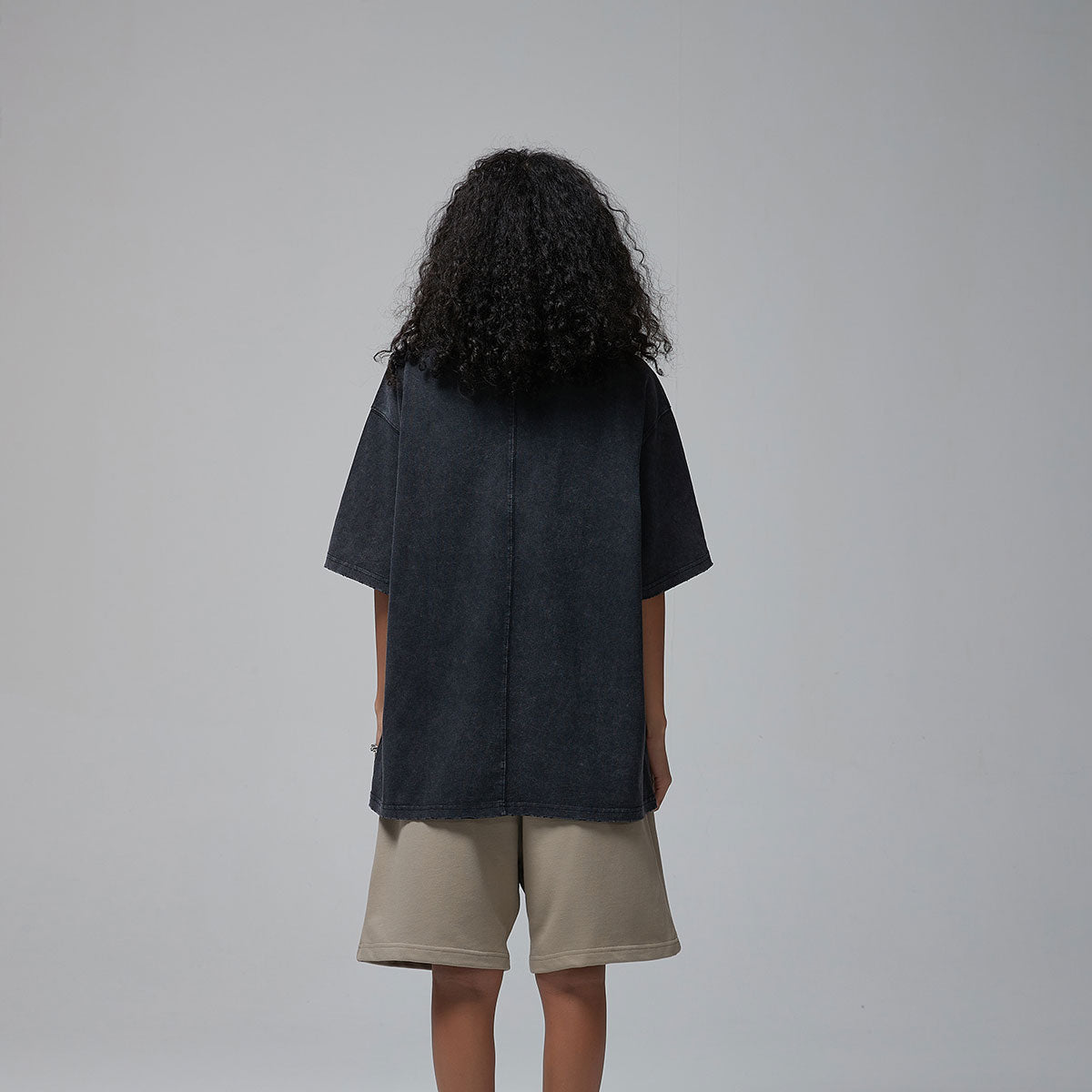 Women's Stone Wash Faded Distressed Tee 7.5oz-INNBLAC Fashion Apparel