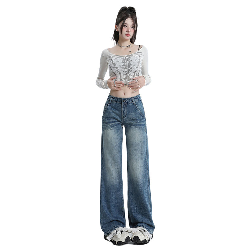 Women's Whiskers Flare Jeans-INNBLAC Fashion Apparel